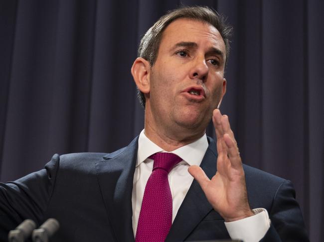 CANBERRA, AUSTRALIA, NewsWire Photos. SEPTEMBER 22, 2023: Treasurer Jim Chalmers and Finance Minister Katy Gallagher hold a press conference on the release of the Final Budget Outcome for 2022-23 at Parliament House in Canberra. Picture: NCA NewsWire / Martin Ollman