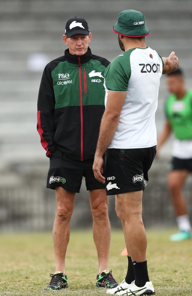 Bennett and Inglis talk during the pre-season. Picture: Matt King/Getty Images