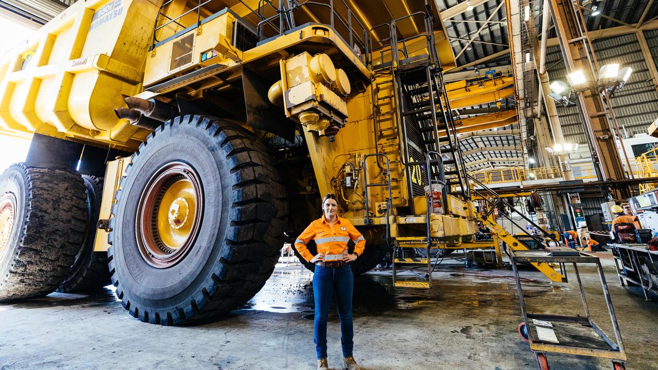 A BMA employee at Goonyella Riverside Mine.