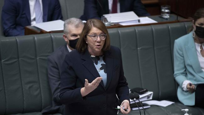 Catherine King, Minister for Infrastructure, Transport and Regional Development of Australia during Question Time in Parliament House. Picture: NCA NewsWire / Gary Ramage