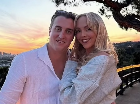 Henry Brayshaw and fiancee Annie Knight say they are happy sleeping in their own bedrooms despite being engaged. Picture: Instagram