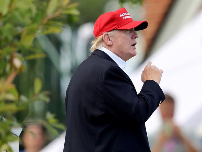 Trump has spent the past two days watching the US Women's Golf Open at New Jersey’s Trump National Golf Club. Picture: Getty Images