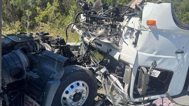 The crash caused significant delays on the Bruce Hwy southbound. Photo: Clayton's Towing