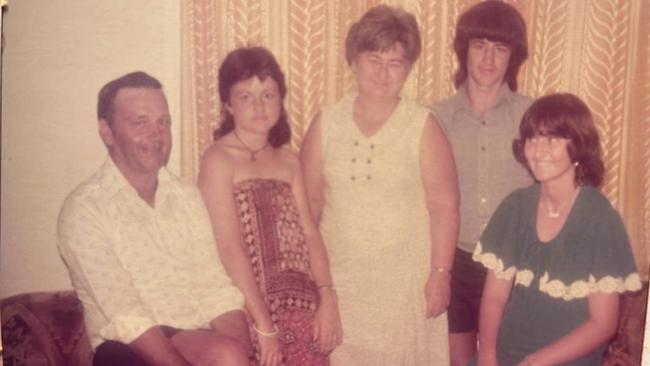 Robin Pitcher (left) with his daughter Margaret, wife Jan, son Danny and other daughter Judy. Picture: Supplied