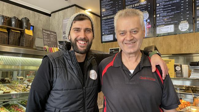 Theo Asarlogou and his father Chris at Chook A Licious.