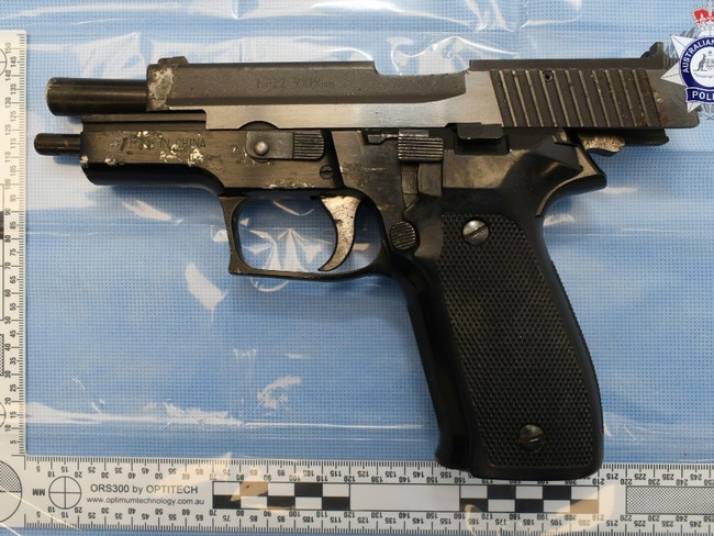 Officers also located a firearm during a search. Picture: AFP