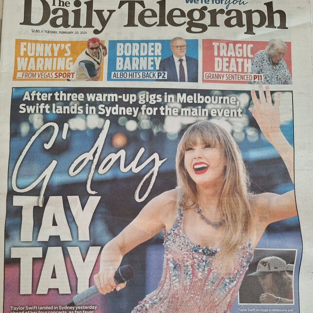 The Daily Telegraph took a sledge at Melbourne.