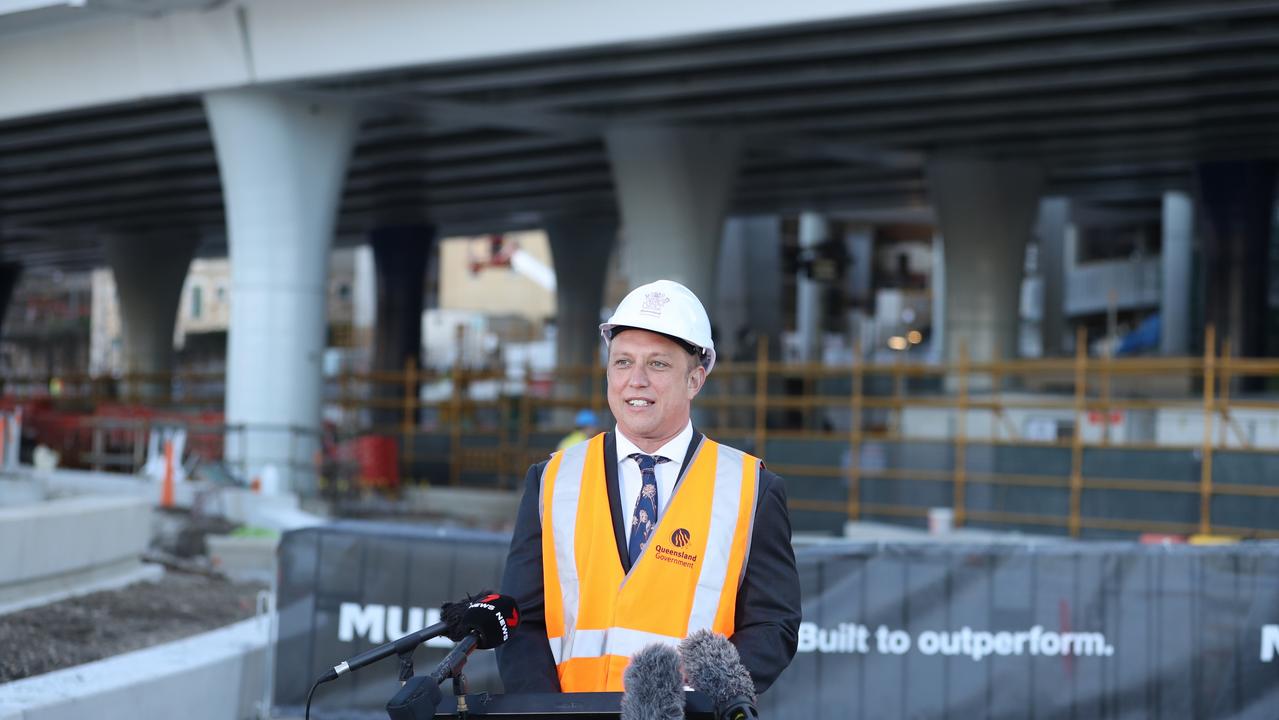 Deputy Premier and Minister for State Development Steven Miles says Queen’s Wharf Brisbane will begin opening to the public next year. Picture: Peter Waddington