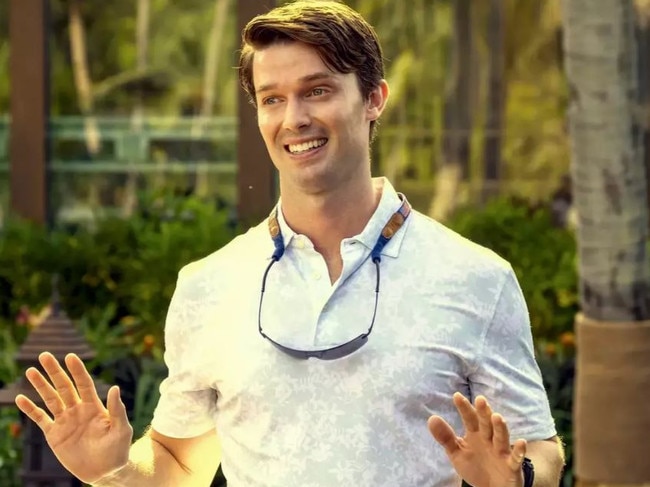 Patrick Schwarzenegger plays rich kid Saxon Ratliff in The White Lotus Season 3. Picture: Binge