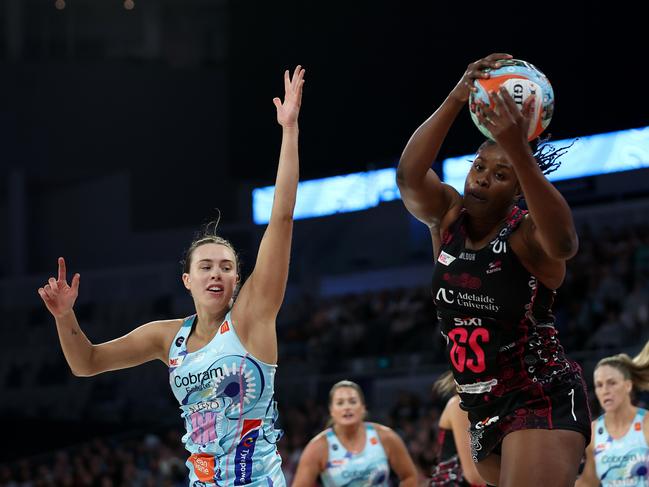 Romelda Aiken-George once again starred for Adelaide. Picture: Graham Denholm/Getty Images