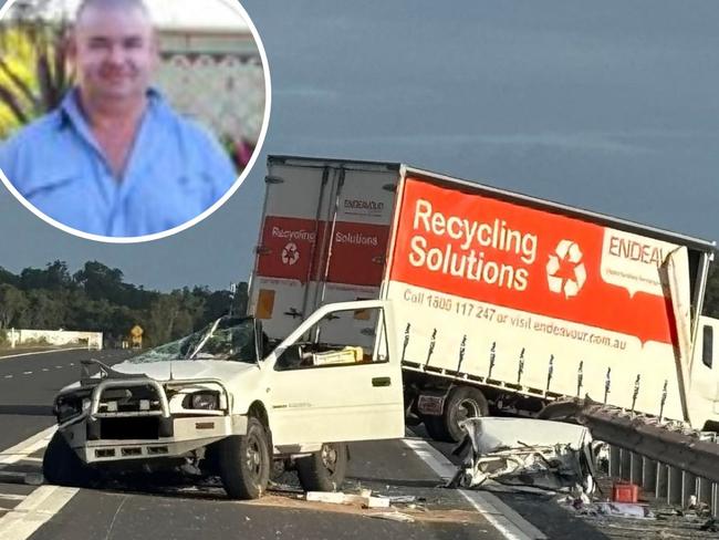 Chris Laycock has been identified as the victim of a shocking fatal crash on the Bruce Highway at Bauple which is believed to have been caused by a wheel being flung from a caravan on Thursday July 4, 2024.