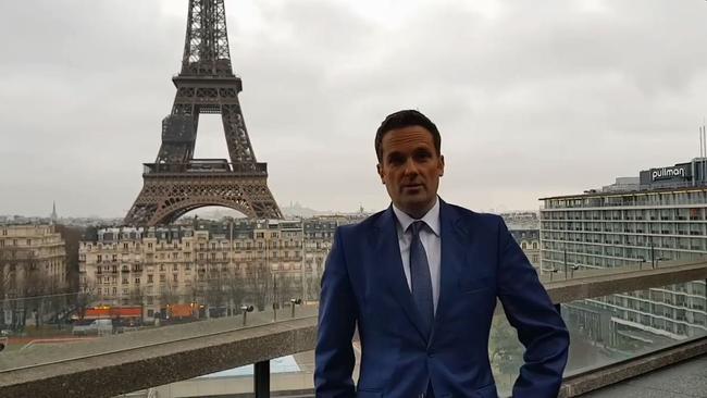 Brendan Berne, Australia's Ambassador France, to boyfriend Thomas Marti in lovely video at Eiffel Tower | news.com.au — Australia's news site