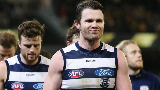 Friday night wasn’t the result Patrick Dangerfield was looking for in his 200th game. Picture: Getty Images