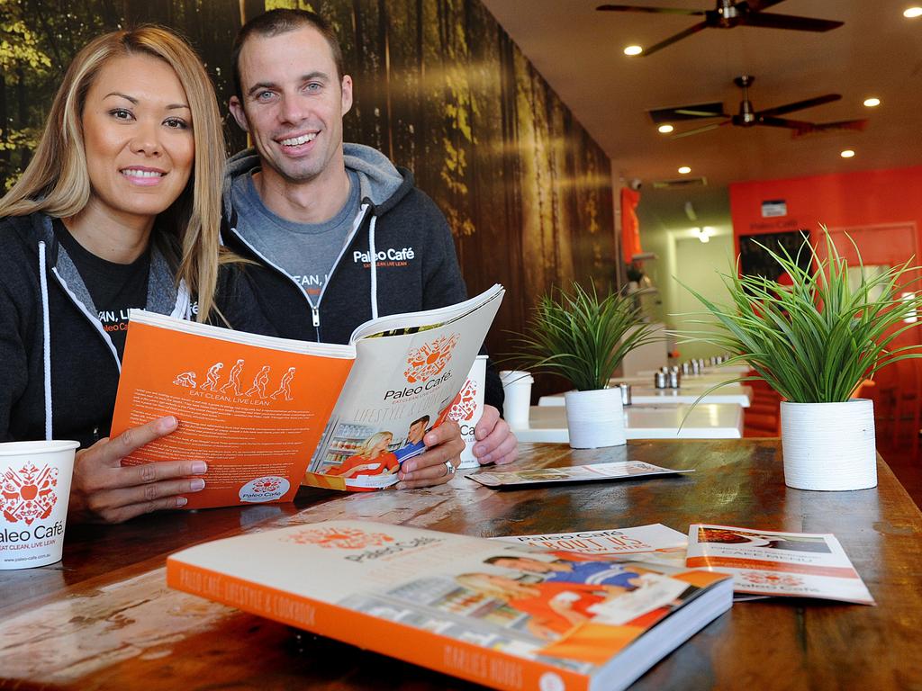 <span class="h2">Paleo Cafe</span>The Bulletproof coffee (a long black blended with grass-fed butter and MCT oil) is a winner at Paleo Cafe (Bulimba operators Coerita and Scott Meredith pictured). Salads such as mediterranean, cob or pear, beetroot and walnut, can have chicken, prawns or kangaroo added, and seafood marinara comes with sweet potato noodles rather than spaghetti. Plenty of clever swaps – linseed focaccia for real bread, coconut milk-based icecream, sweet potato chips and seed-based muesli – make it feel like a regular cafe. Cairns, Brisbane City, Bulimba. <b><a href="http://paleo-cafe.com.au/" title="paleo-cafe.com.au">More details</a></b>