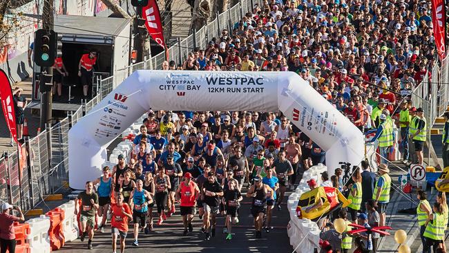 The start of the 12km Westpac City to Bay presented by the Sunday Mail. Picture: Matt Loxton.