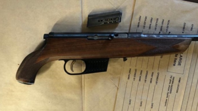 One of the firearms police seized.