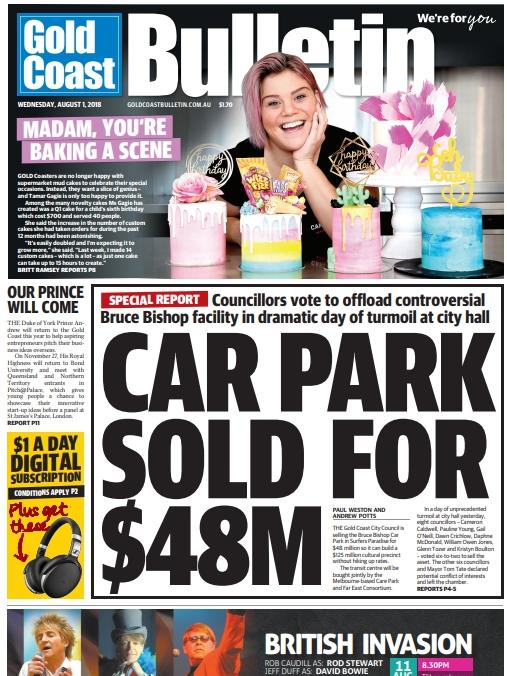 How the Bulletin reported on the carpark’s sale.