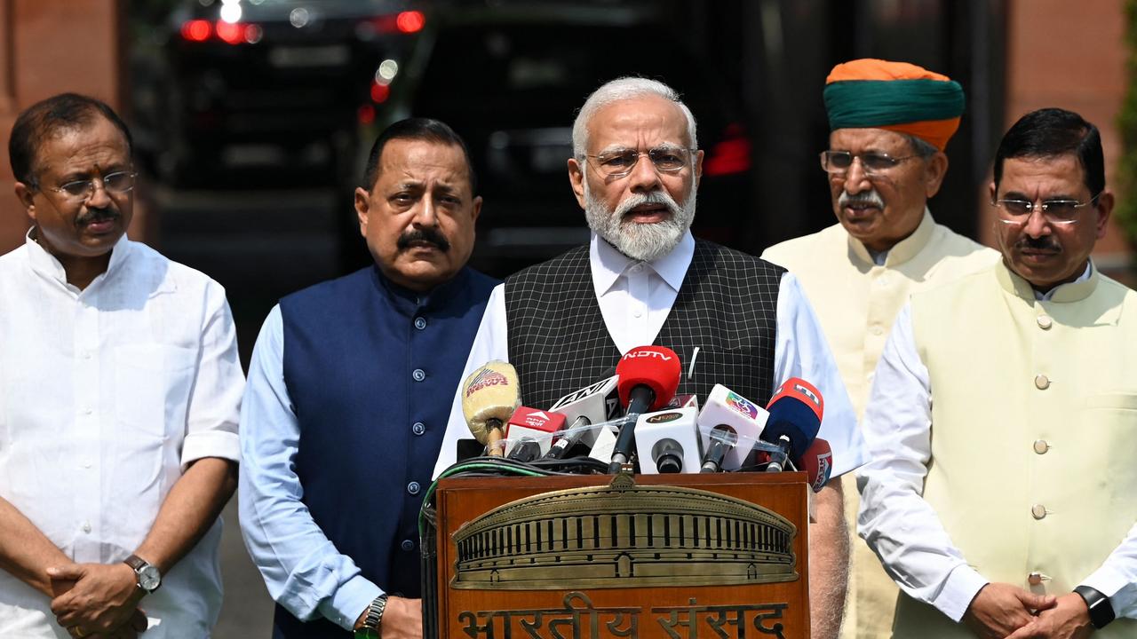 India's Prime Minister Narendra Modi has said India is “shamed”. (Photo by Sajjad HUSSAIN / AFP)