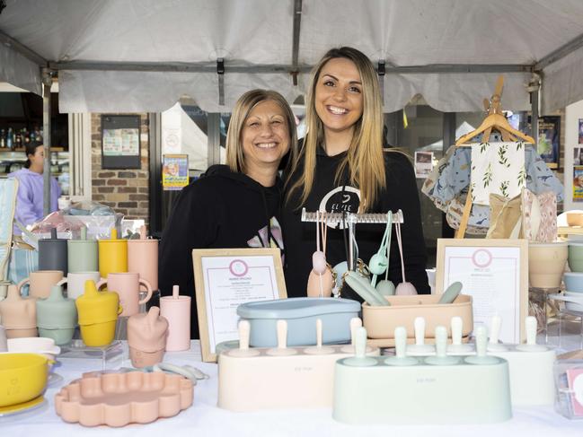 Pamela Philippou &amp; Frances Michael from Elvie and co at CronullaFest at Cronulla on the 09/09/2023. Picture: Daily Telegraph/ Monique Harmer