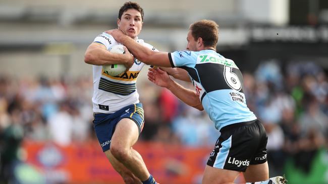 Mitchell Moses scored a brilliant try against the Sharks. Picture: Matt King/Getty Images