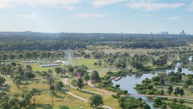 Greenheart will be a sprawling 241-hectare space between Robina and Merrimac, featuring vast open spaces, beautiful natural and cultural landscapes, an event quarter, recreational and educational precincts, and large scale sports facilities. Photo: Supplied.