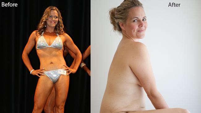 The before and after image of Cumberland Park mum Taryn Brumfitt which scored millions of hits online.