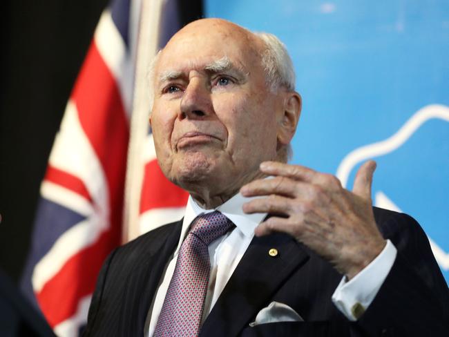 Former Prime Minister John Howard speaking at his John Howard Lecture for the Menzies Research Centre. Jane Dempster/The Australian.