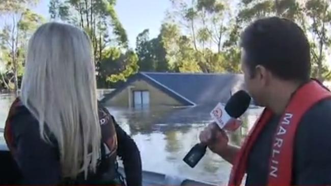 Only the roof of the house was visible. Picture: Sunrise/Channel 7