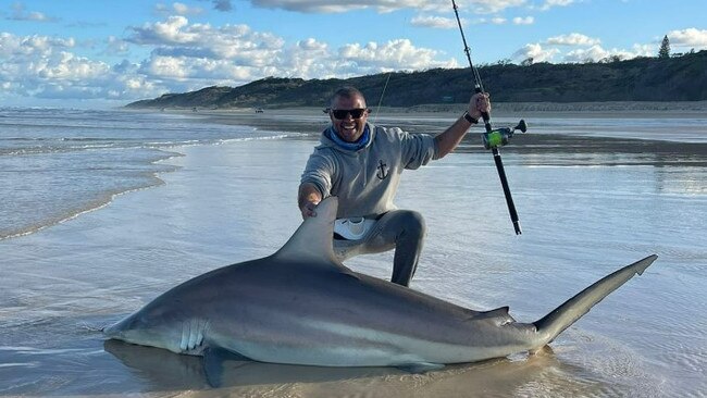 Brett Williams caught this whaler shark off Fraser Island in late August. PHOTO: Brett Williams