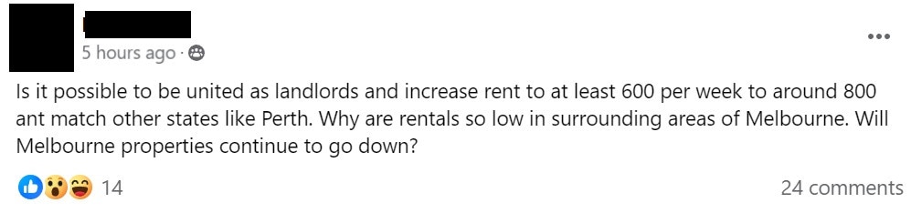 A post in a private Facebook group for landlords has infuriated renter advocates who say it's a sign of predatory behaviour.