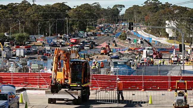 Hospital roadworks around the new hospital Picture: Adam Yip / Manly Daily