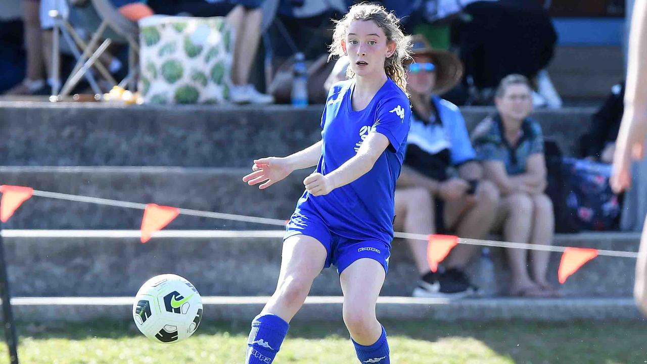 Football Queensland Community Cup carnival, Maroochydore. U15-17 girls, Metro South V Central Coast. Picture: Patrick Woods.