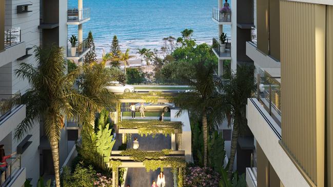 A concept image showing the Mirada at Suttons Beach – which will feature two 8-storey towers with 62 units in each. Image supplied