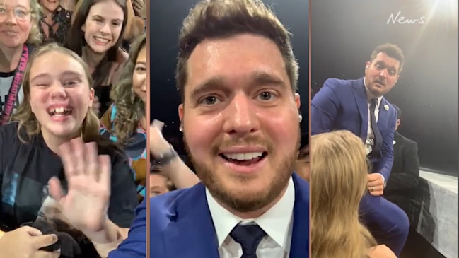 Michael Buble serenades 11-year-old fan in Brisbane