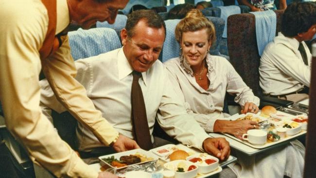 Qantas Business Class on the boeing 747 in 1979. Source: Supplied