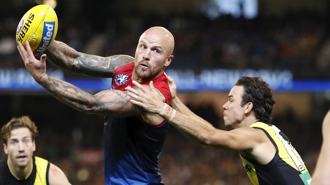 Nathan Jones is looking at a pay cut. Pic: AFL Photos