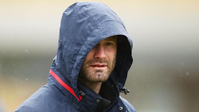 SYDNEY, AUSTRALIA — SEPTEMBER 03: Boyd Cordner look son during a Sydney Roosters NRL training session at Kippax Lake Oval on September 3, 2018 in Sydney, Australia. (Photo by Matt King/Getty Images)