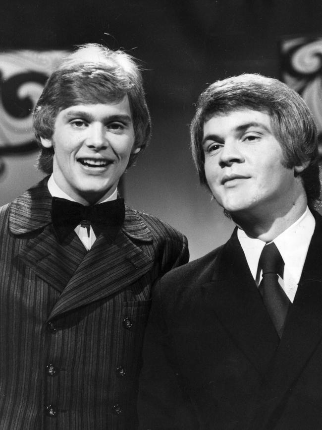 John Farnham with Australian singer Ross D Wylie in 1970.