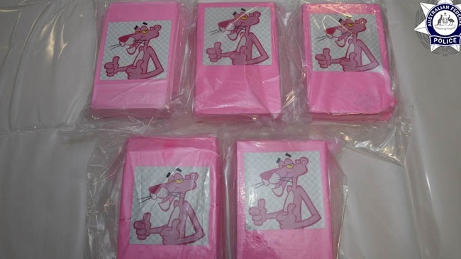 The AFP has charged a Matraville man for his alleged involvement in a plot to import 252kg of pink cocaine. Picture: AFP