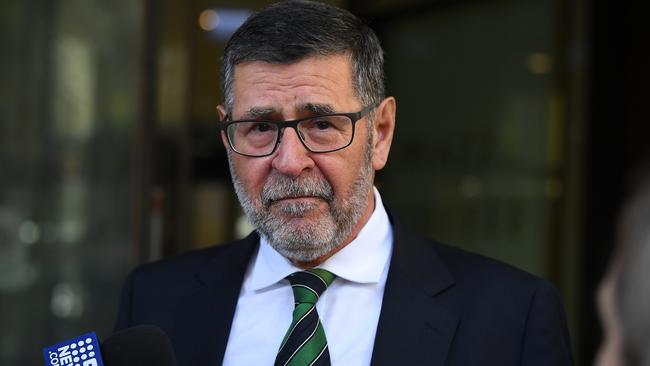 Sam Macedone, lawyer for Curtis Scott, at the Downing Centre court in Sydney. Picture: NCA NewsWire/Joel Carrett