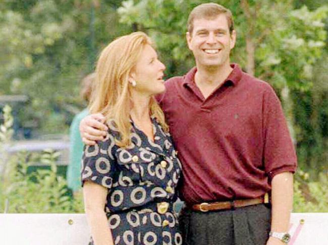 Sarah and Andrew in 1995, a year before their divorce. Picture: AP Photo