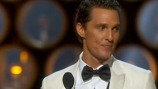 Matthew McConaughy wins Best Actor for his role in Dallas Buyer’s Club.