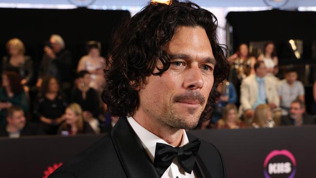 Luke Arnold on the red carpet for the Logies at the Star in Pyrmont. Picture: Damian Shaw