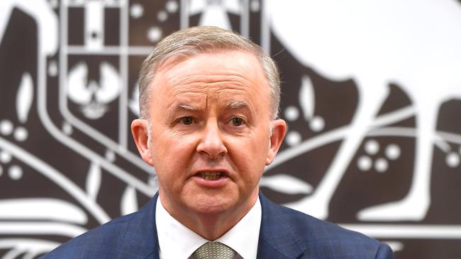 Labor leader Anthony Albanese in Brisbane on Monday. Picture: John Gass