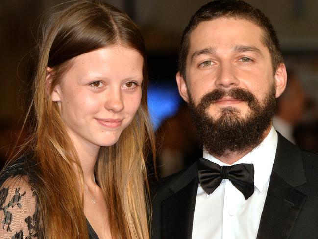 Mia Goth and LeBeouf welcomed a child in 2022. Picture: Anthony Harvey/Getty Images for BFI