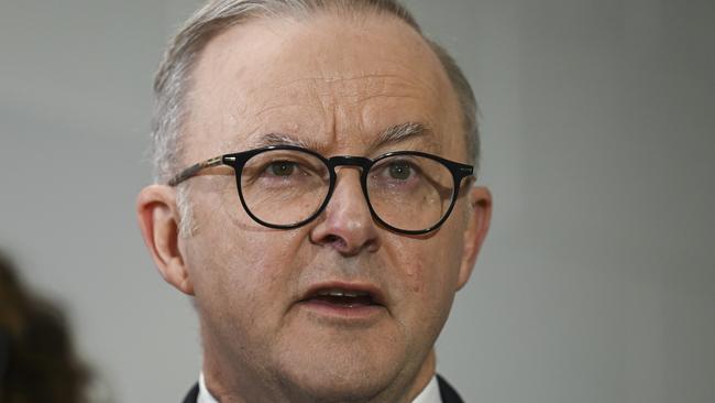 Prime Minister Anthony Albanese said he was shocked by the scenes of neo-Nazi demonstrators flooding Sydney trains. Picture: NCA NewsWire/ Martin Ollman