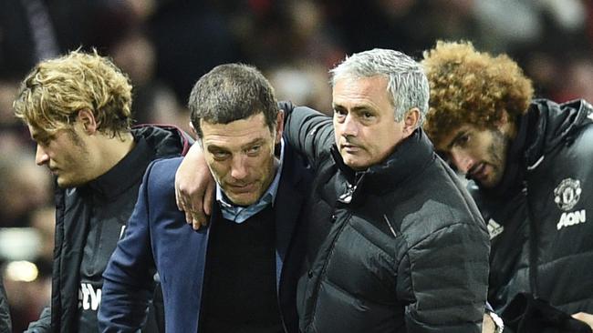 Mourinho and West Ham boss Slaven Bilic.