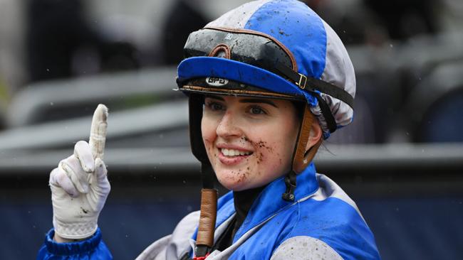 Jaylah Kennedy claimed her second Flemington win in the Rising Stars Final on Saturday. Picture: Vince Caligiuri/Getty Images