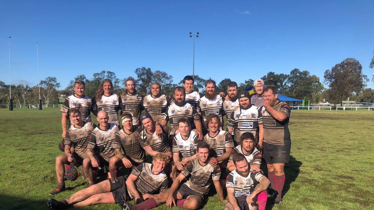 The Warwick Water Rats men's side donned pink socks for their 19-8 win over the Condamine Cods at the Ladies' Day round on July 17, 2021. Picture: contributed / Warwick Water Rats