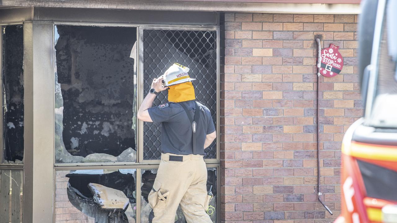 QFES attended a house fire at 45 Stumm St. Several rooms damaged from smoke and fire. Thursday, April 13, 2023. Picture: Nev Madsen.